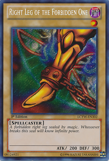 Right Leg of the Forbidden One [LCYW-EN302] Secret Rare | Pegasus Games WI