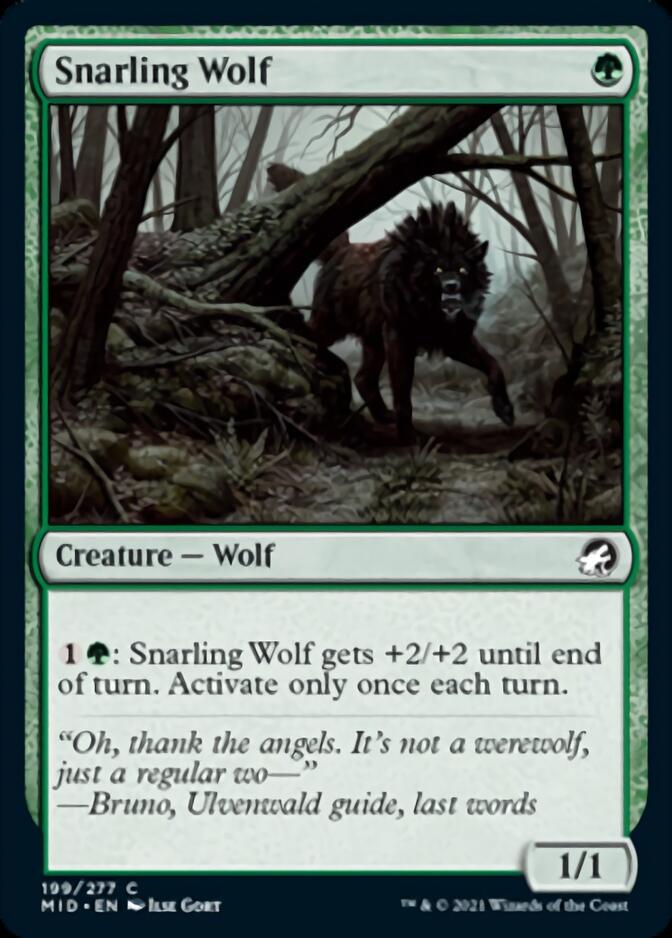 Snarling Wolf [Innistrad: Midnight Hunt] | Pegasus Games WI