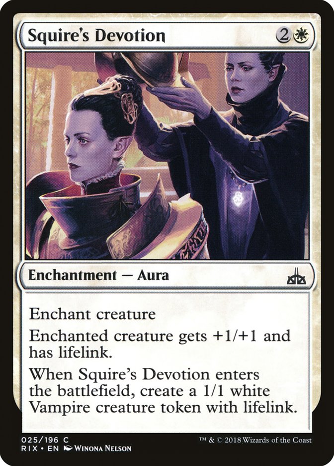Squire's Devotion [Rivals of Ixalan] | Pegasus Games WI