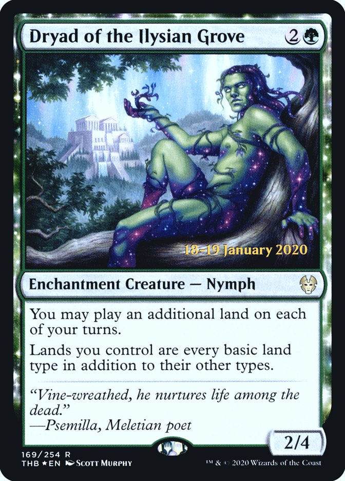 Dryad of the Ilysian Grove [Theros Beyond Death Prerelease Promos] | Pegasus Games WI