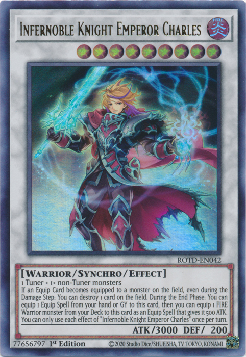Infernoble Knight Emperor Charles [ROTD-EN042] Ultra Rare | Pegasus Games WI