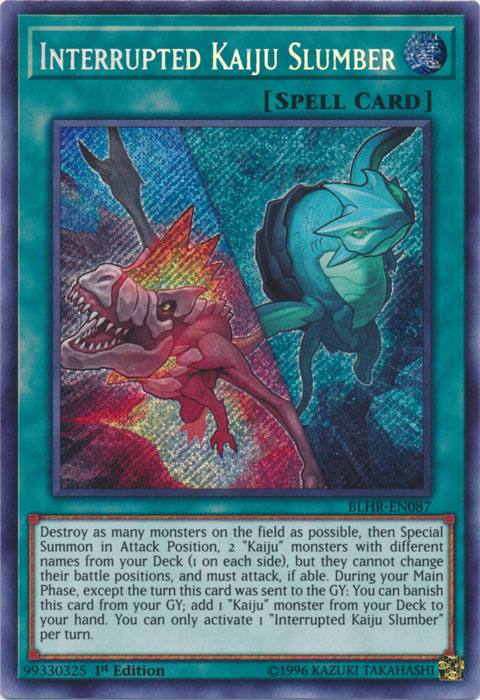 Interrupted Kaiju Slumber [BLHR-EN087] Secret Rare | Pegasus Games WI