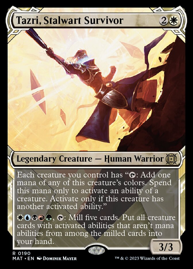 Tazri, Stalwart Survivor (Showcase Halo Foil) [March of the Machine: The Aftermath] | Pegasus Games WI