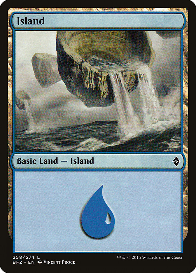 Island (258) [Battle for Zendikar] | Pegasus Games WI