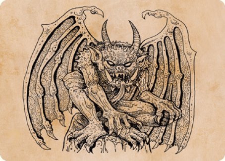 Cloister Gargoyle (Showcase) Art Card [Dungeons & Dragons: Adventures in the Forgotten Realms Art Series] | Pegasus Games WI