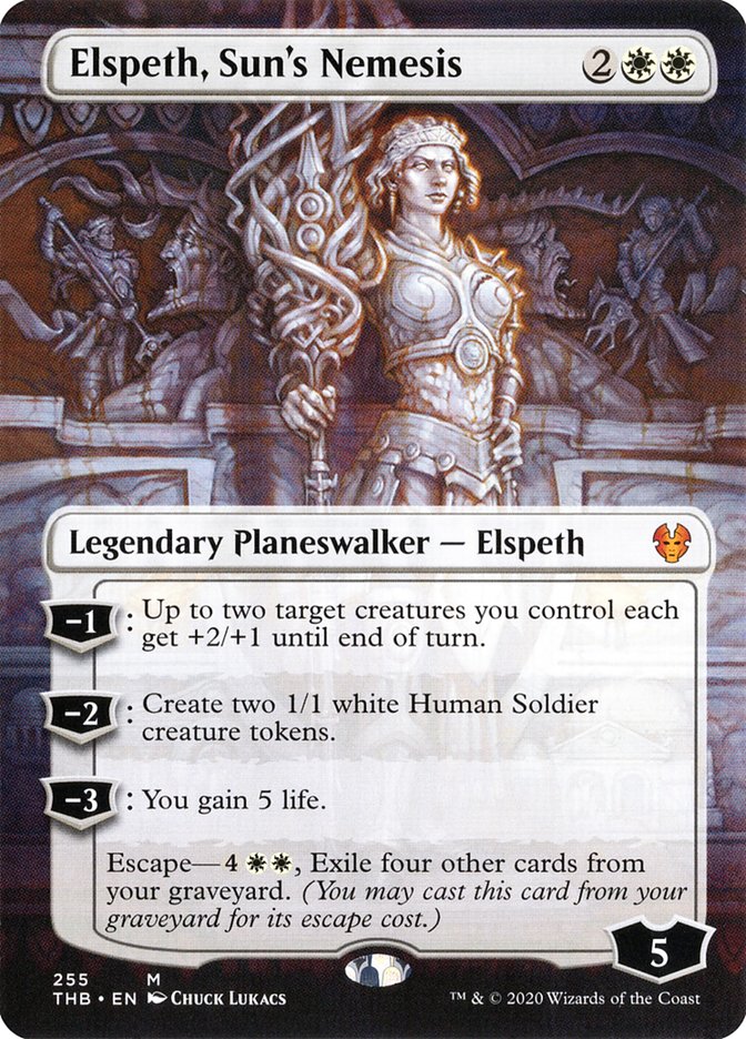 Elspeth, Sun's Nemesis (Borderless) [Theros Beyond Death] | Pegasus Games WI