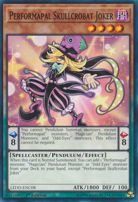 Performapal Skullcrobat Joker [LEDD-ENC08] Common | Pegasus Games WI