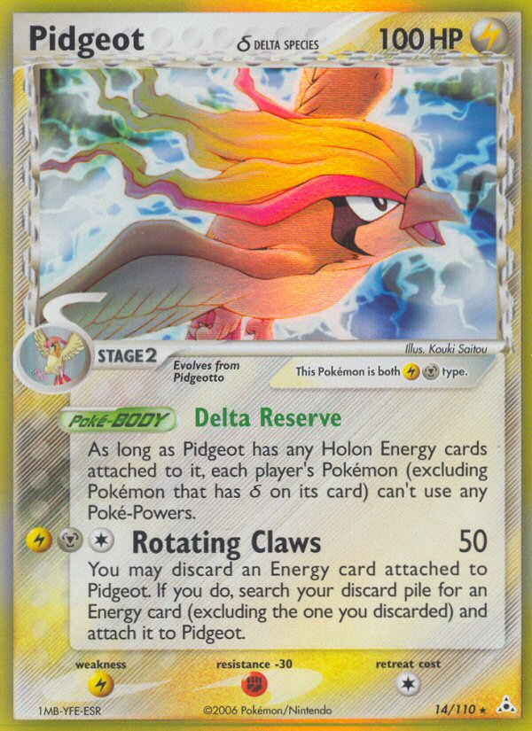 Pidgeot (14/110) (Delta Species) [EX: Holon Phantoms] | Pegasus Games WI