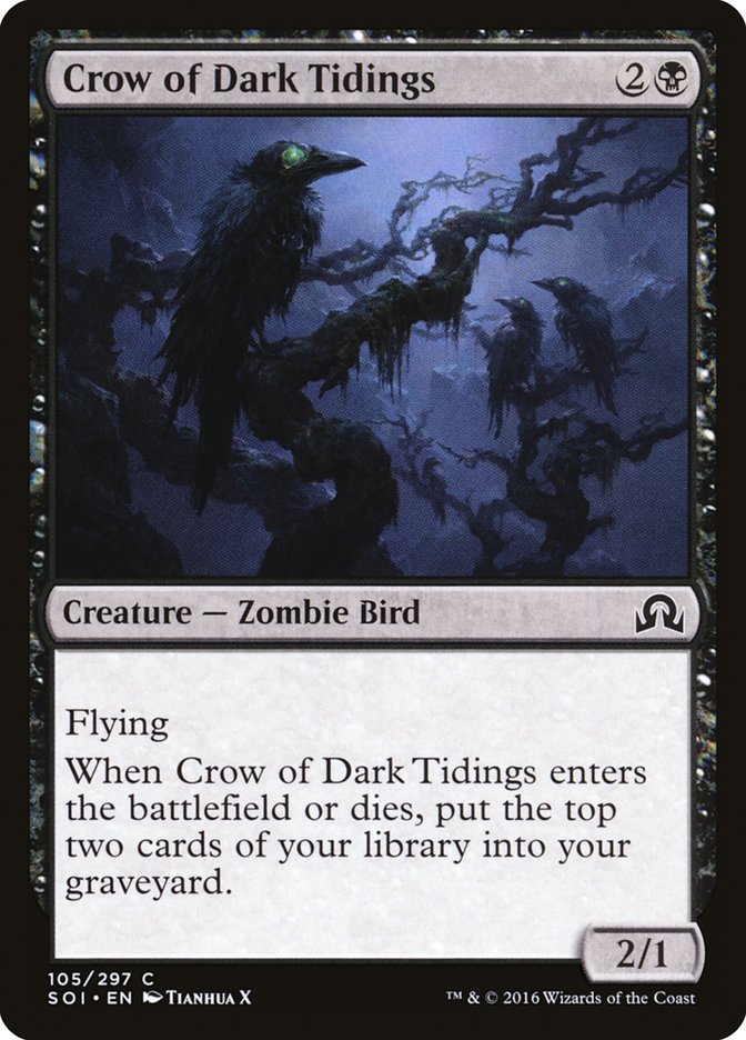 Crow of Dark Tidings [Shadows over Innistrad] | Pegasus Games WI