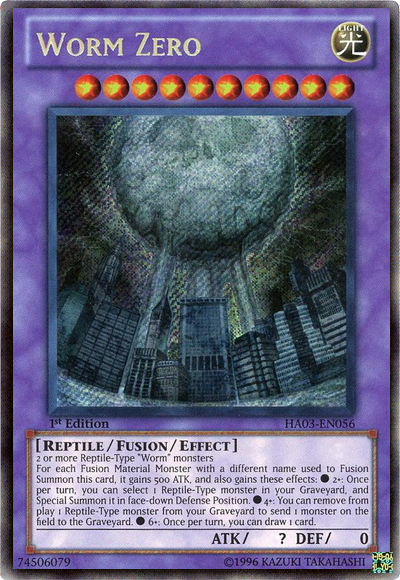 Worm Zero [HA03-EN056] Secret Rare | Pegasus Games WI