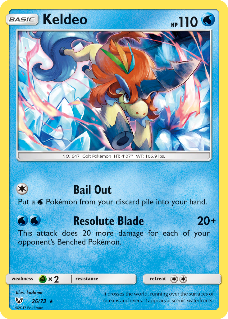 Keldeo (26/73) [Sun & Moon: Shining Legends] | Pegasus Games WI