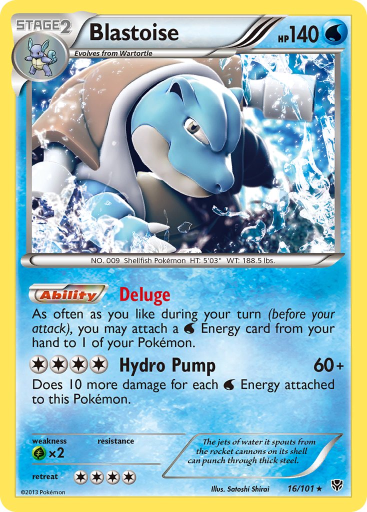 Blastoise (16/101) (Theme Deck Exclusive) [Black & White: Plasma Blast] | Pegasus Games WI