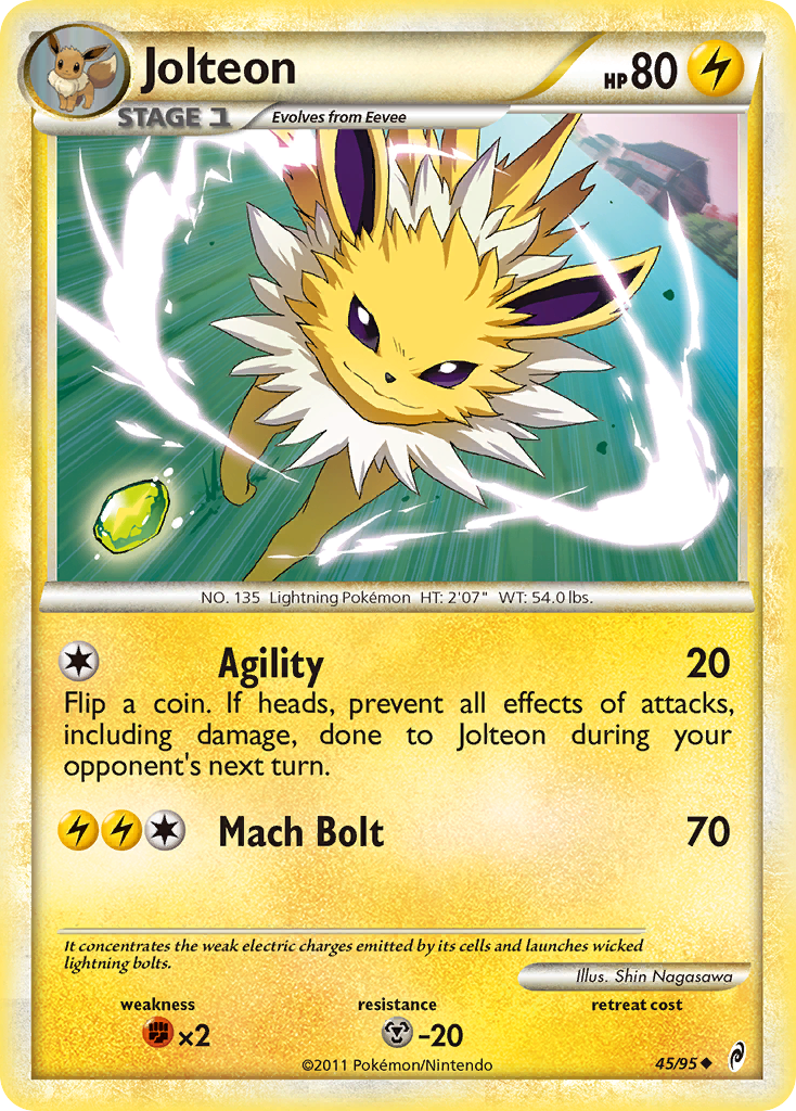 Jolteon (45/95) [HeartGold & SoulSilver: Call of Legends] | Pegasus Games WI