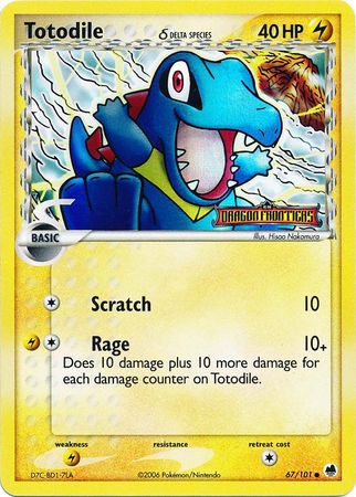 Totodile (67/101) (Delta Species) (Stamped) [EX: Dragon Frontiers] | Pegasus Games WI