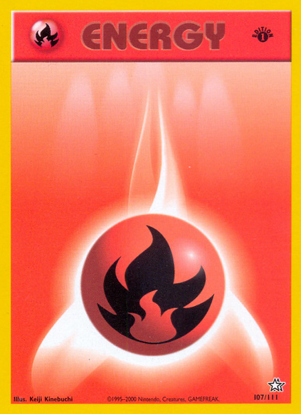 Fire Energy (107/111) [Neo Genesis 1st Edition] | Pegasus Games WI