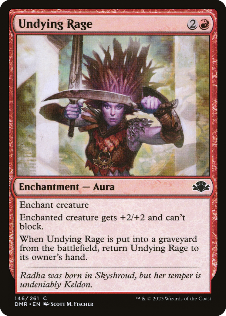 Undying Rage [Dominaria Remastered] | Pegasus Games WI