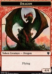 Dragon (006) // Gold Double-Sided Token [Commander 2017 Tokens] | Pegasus Games WI