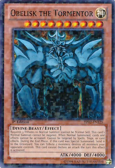 Obelisk the Tormentor [BP02-EN125] Mosaic Rare | Pegasus Games WI