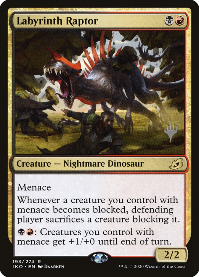 Labyrinth Raptor (Promo Pack) [Ikoria: Lair of Behemoths Promos] | Pegasus Games WI