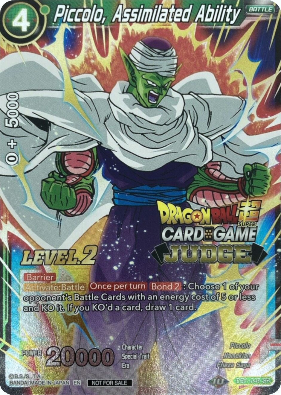 Piccolo, Assimilated Ability (Level 2) (DB1-048) [Judge Promotion Cards] | Pegasus Games WI