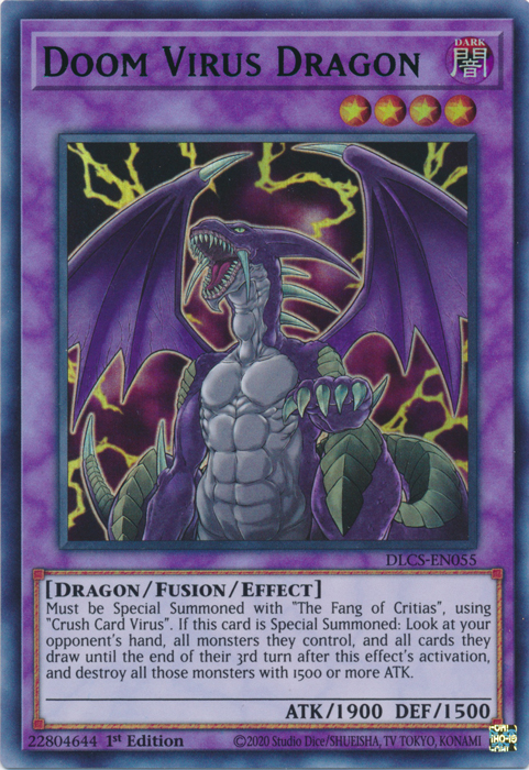 Doom Virus Dragon (Blue) [DLCS-EN055] Ultra Rare | Pegasus Games WI