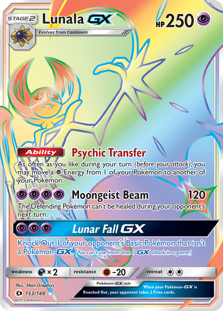 Lunala GX (153/149) [Sun & Moon: Base Set] | Pegasus Games WI