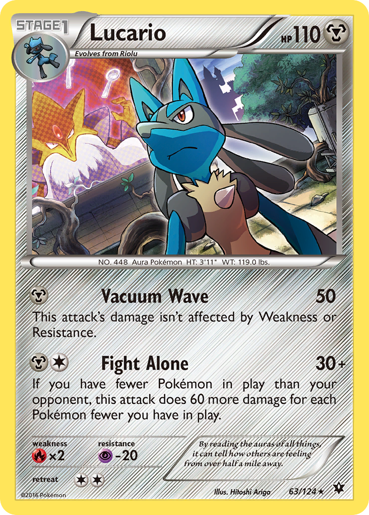 Lucario (63/124) (Cosmos Holo) [XY: Fates Collide] | Pegasus Games WI