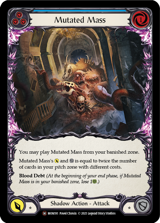 Mutated Mass (Rainbow Foil) [U-MON191-RF] Unlimited Rainbow Foil | Pegasus Games WI