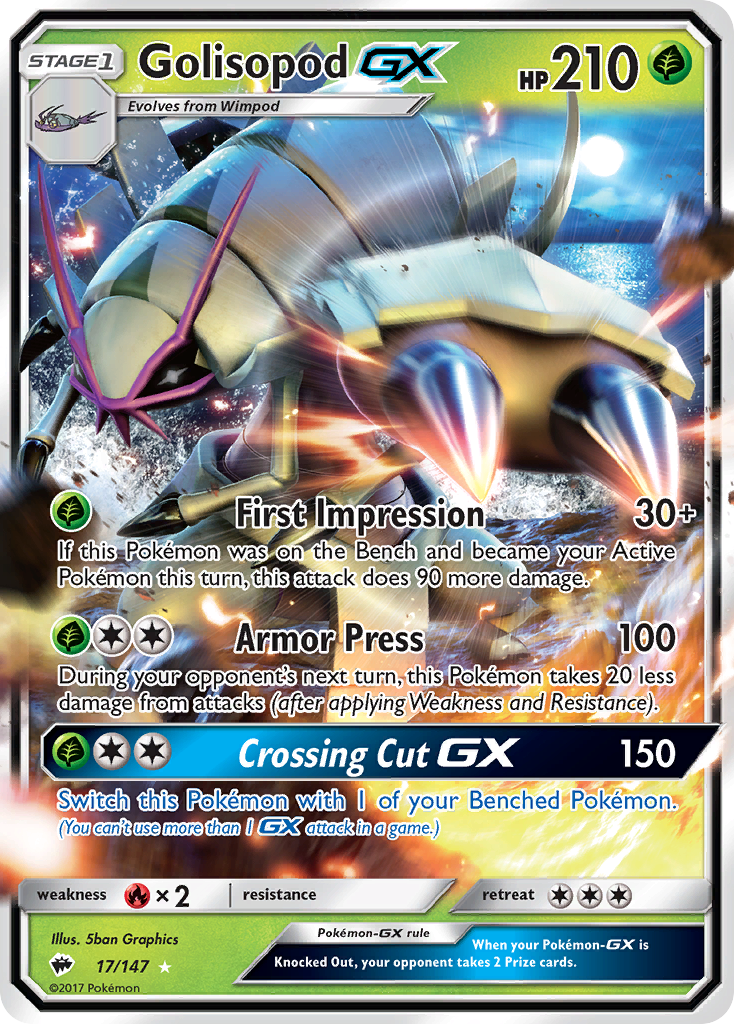 Golisopod GX (17/147) [Sun & Moon: Burning Shadows] | Pegasus Games WI