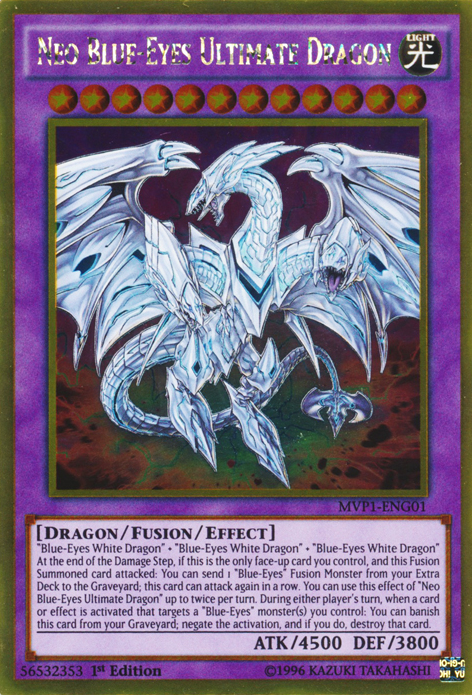 Neo Blue-Eyes Ultimate Dragon [MVP1-ENG01] Gold Rare | Pegasus Games WI