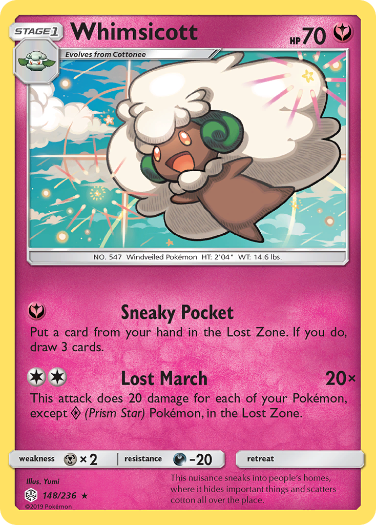 Whimsicott (148/236) [Sun & Moon: Cosmic Eclipse] | Pegasus Games WI