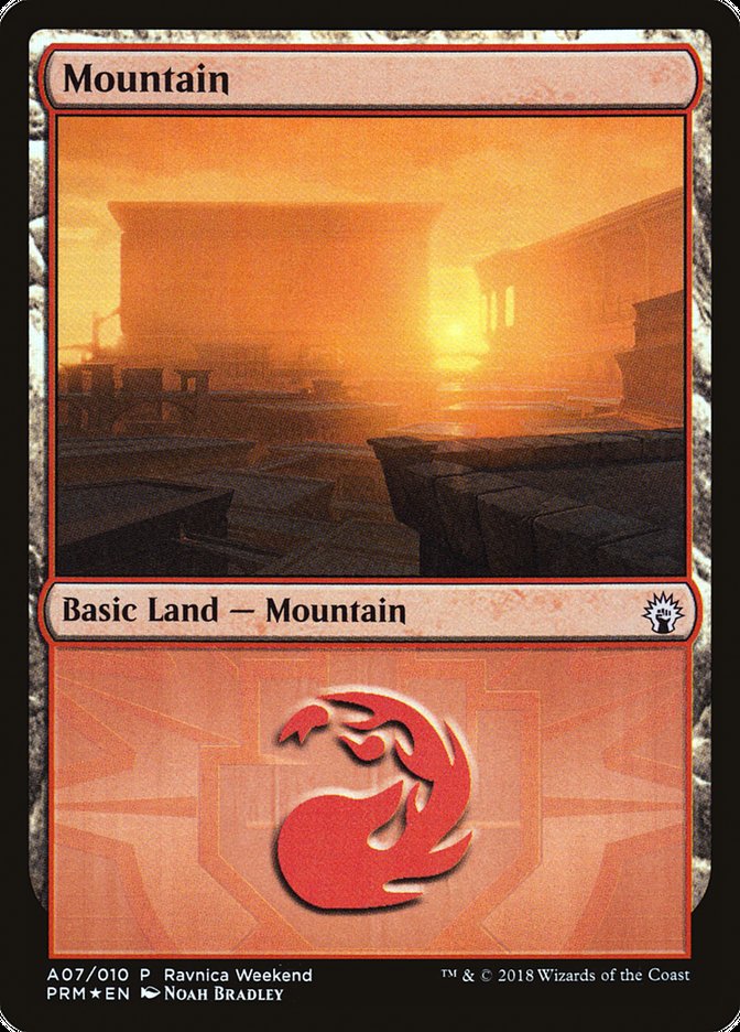 Mountain (A07) [Ravnica Allegiance Ravnica Weekend] | Pegasus Games WI