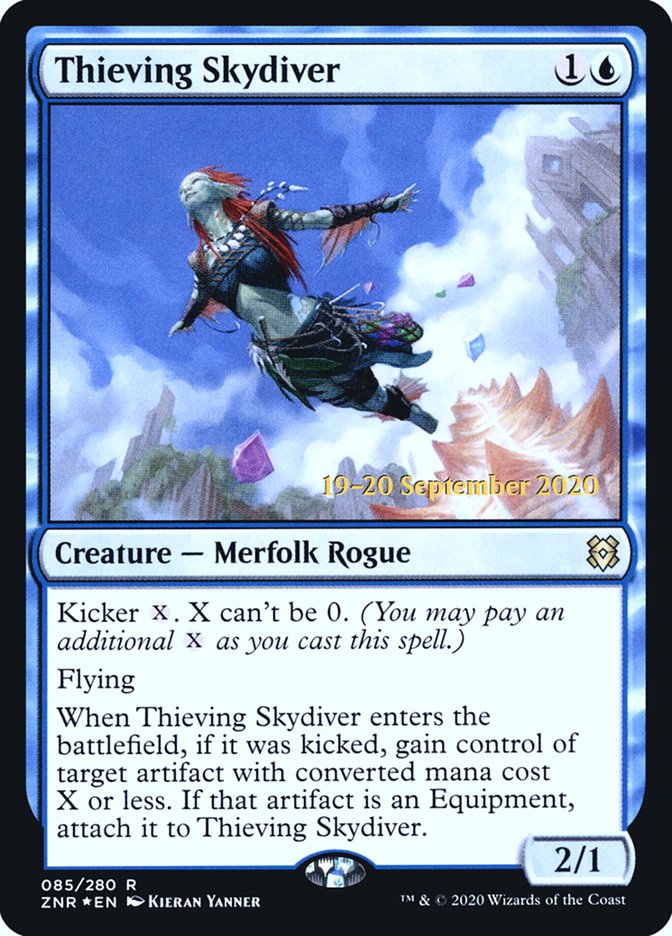 Thieving Skydiver [Zendikar Rising Prerelease Promos] | Pegasus Games WI
