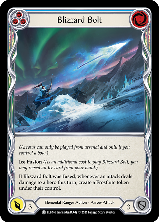 Blizzard Bolt (Blue) [ELE046] (Tales of Aria)  1st Edition Rainbow Foil | Pegasus Games WI
