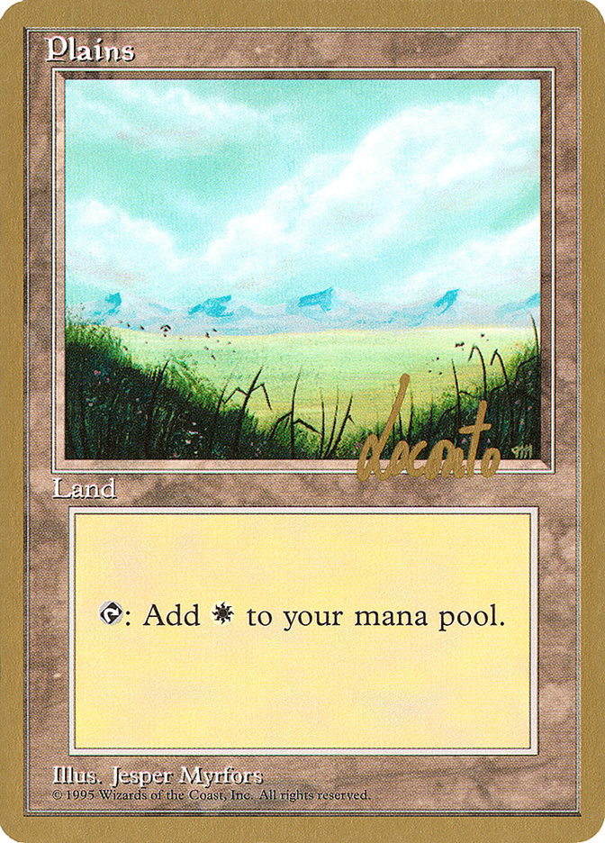 Plains (ml366) (Michael Loconto) [Pro Tour Collector Set] | Pegasus Games WI