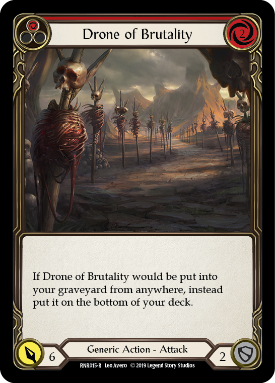 Drone of Brutality (Red) [RNR015-R] (Rhinar Hero Deck)  1st Edition Normal | Pegasus Games WI