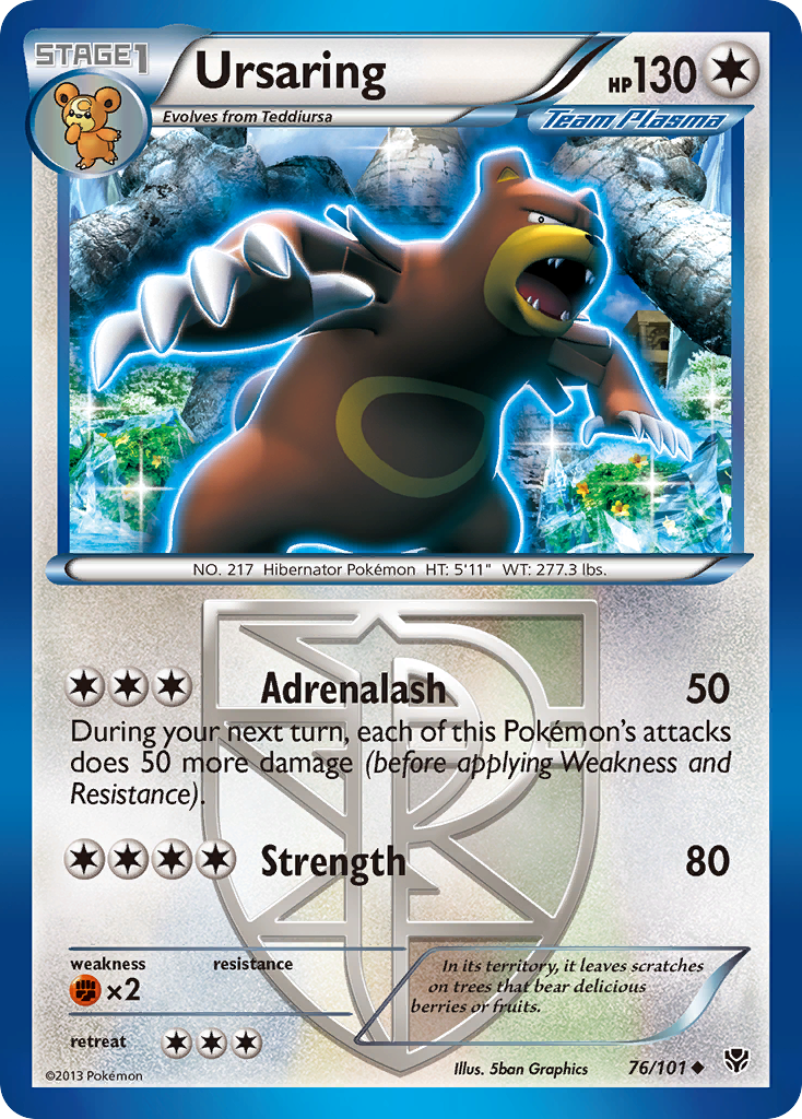 Ursaring (76/101) [Black & White: Plasma Blast] | Pegasus Games WI