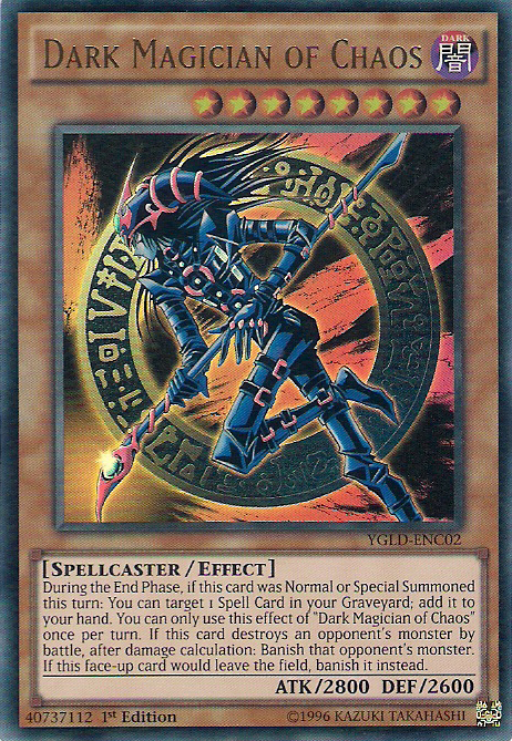 Dark Magician of Chaos (C) [YGLD-ENC02] Ultra Rare | Pegasus Games WI