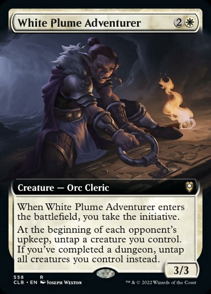 White Plume Adventurer (Extended Art) [Commander Legends: Battle for Baldur's Gate] | Pegasus Games WI