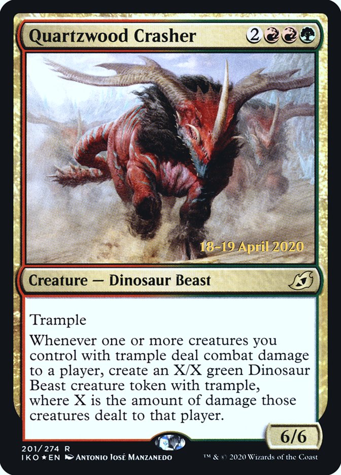 Quartzwood Crasher [Ikoria: Lair of Behemoths Prerelease Promos] | Pegasus Games WI