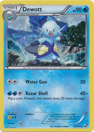 Dewott (29/114) (Cracked Ice Holo) [Black & White: Base Set] | Pegasus Games WI