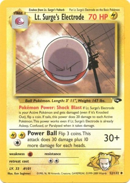 Lt. Surge's Electrode (52/132) [Gym Challenge Unlimited] | Pegasus Games WI