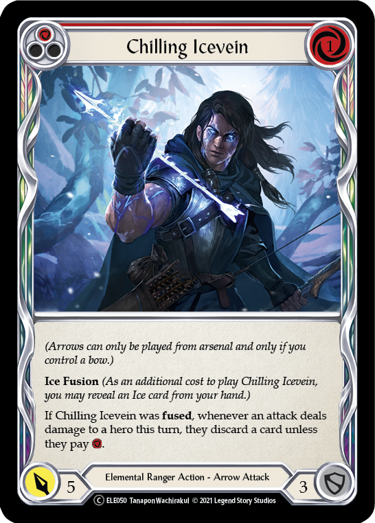 Chilling Icevein (Red) [U-ELE050] Unlimited Rainbow Foil | Pegasus Games WI