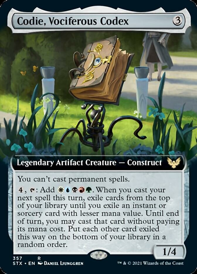 Codie, Vociferous Codex (Extended Art) [Strixhaven: School of Mages] | Pegasus Games WI