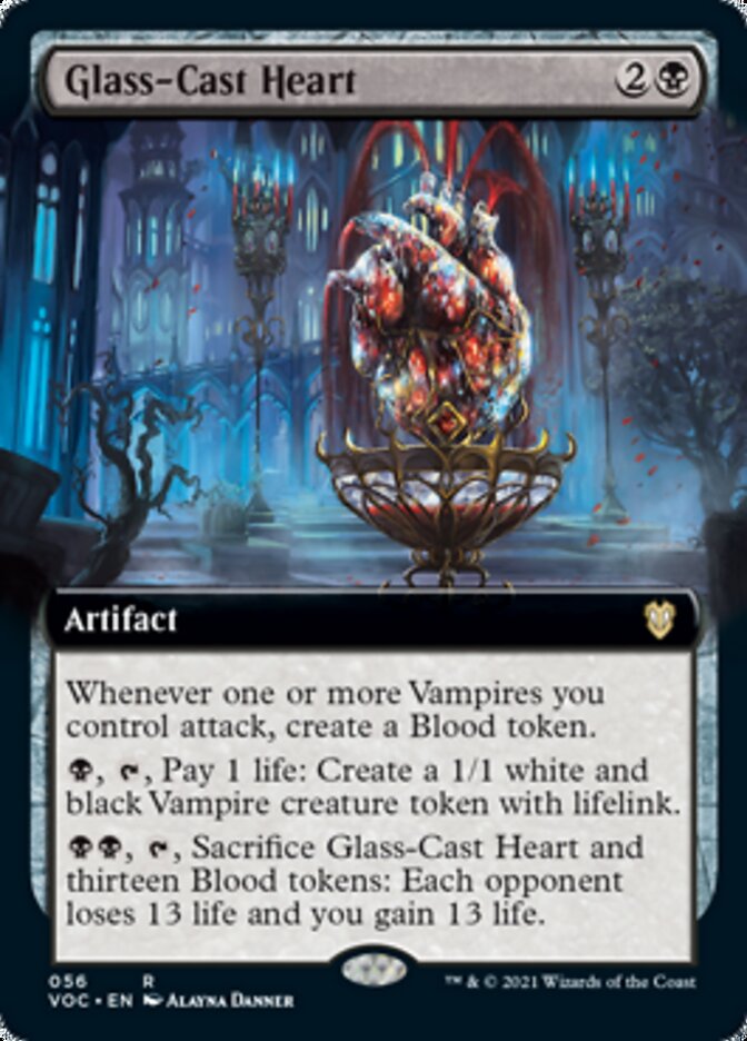 Glass-Cast Heart (Extended Art) [Innistrad: Crimson Vow Commander] | Pegasus Games WI