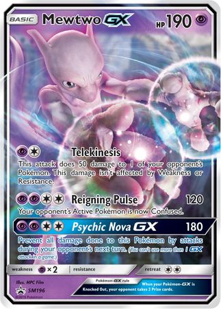 Mewtwo GX (SM196) (Jumbo Card) [Sun & Moon: Black Star Promos] | Pegasus Games WI