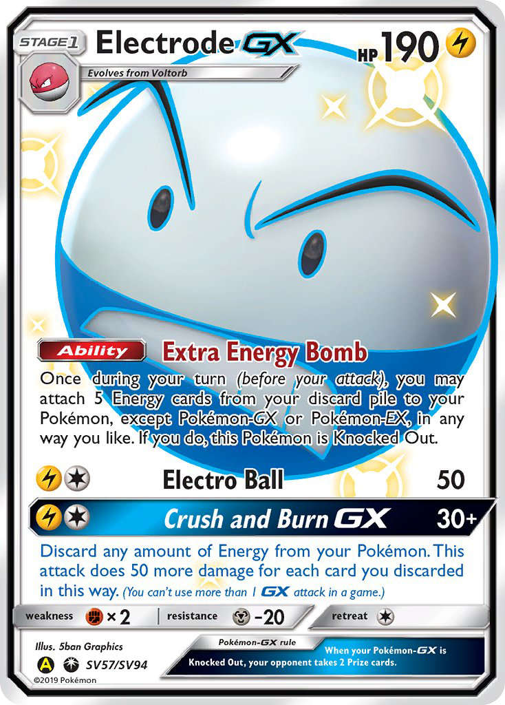 Electrode GX (SV57/SV94) [Sun & Moon: Hidden Fates - Shiny Vault] | Pegasus Games WI