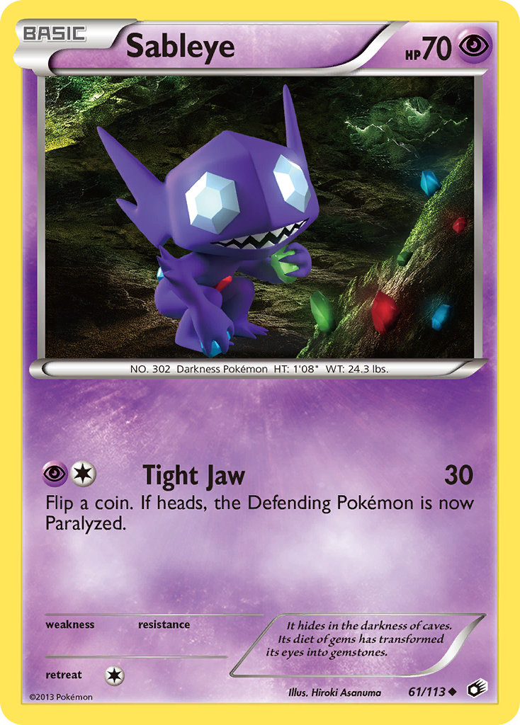 Sableye (61/113) [Black & White: Legendary Treasures] | Pegasus Games WI