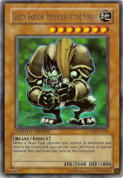 Green Baboon, Defender of the Forest [JUMP-EN014] Ultra Rare | Pegasus Games WI