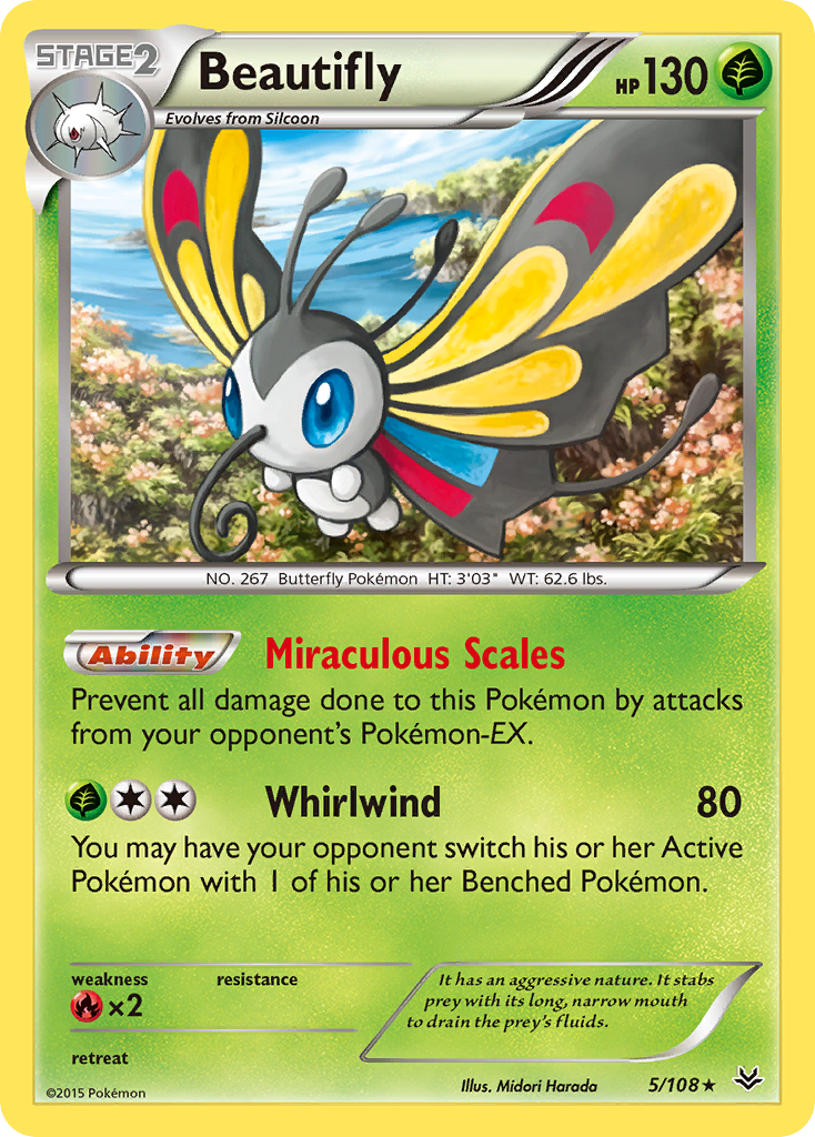 Beautifly (5/108) [XY: Roaring Skies] | Pegasus Games WI